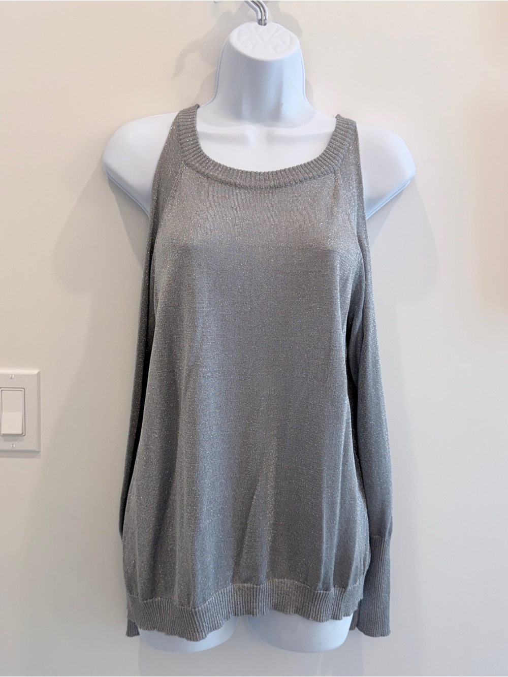 Ramy Brook Silver Knit Top